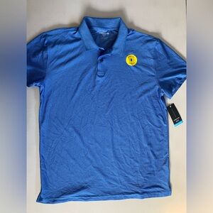 CLAIBORNE Men’s Slim Fit Stretch Dry + Cool Blue Collared Shirt XL NEW